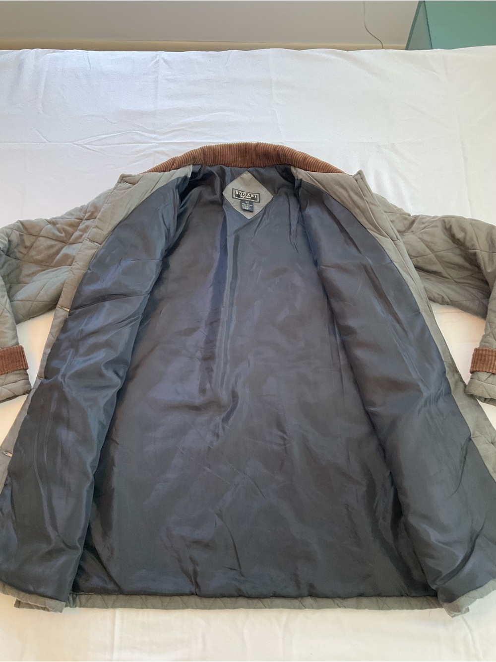 Vintage Bogari Signature 100% Silk Quilted Barn Jacket Coat Size L - Picture 5 of 8